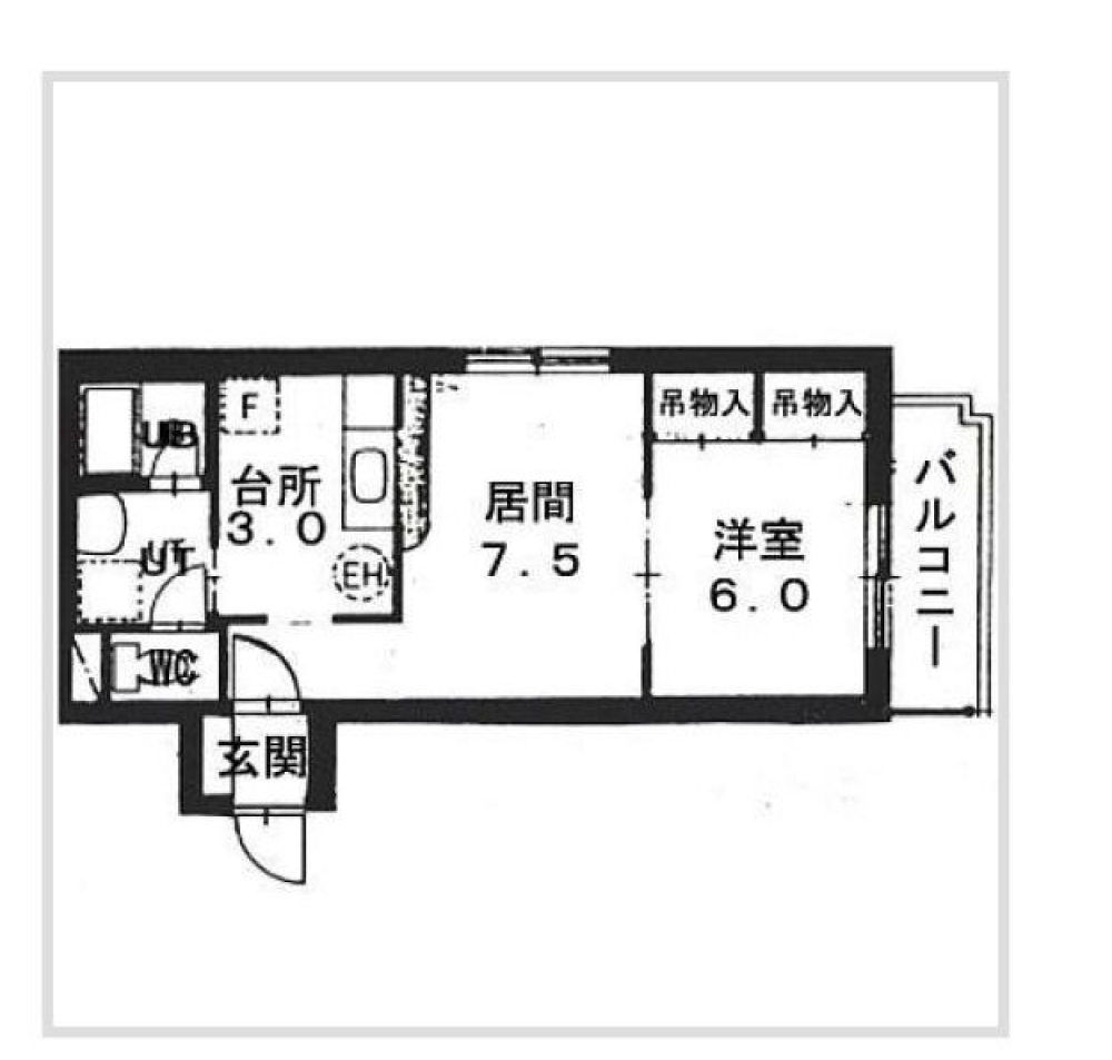 賃貸物件の間取りはこちら